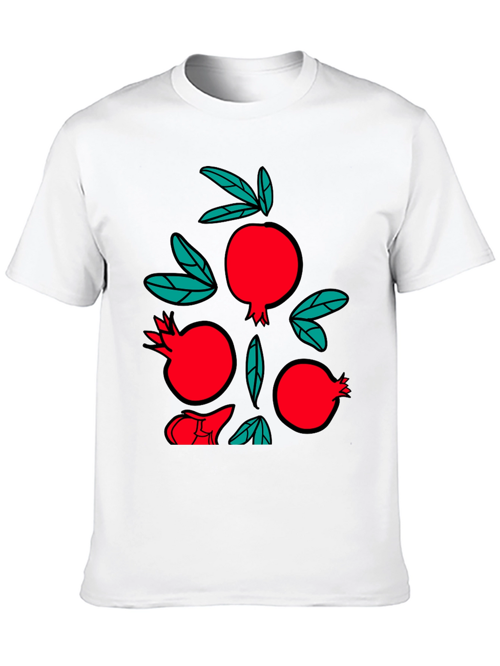 Pomegranate Graphic Black T-Shirt