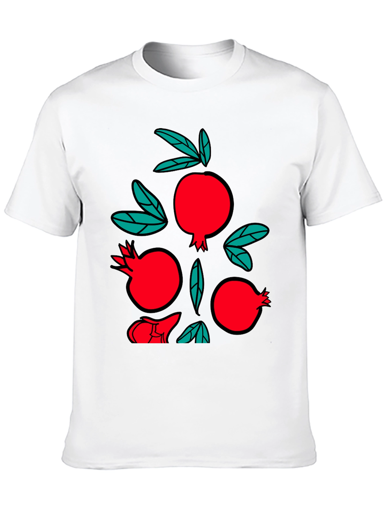 Pomegranate Graphic Black T-Shirt