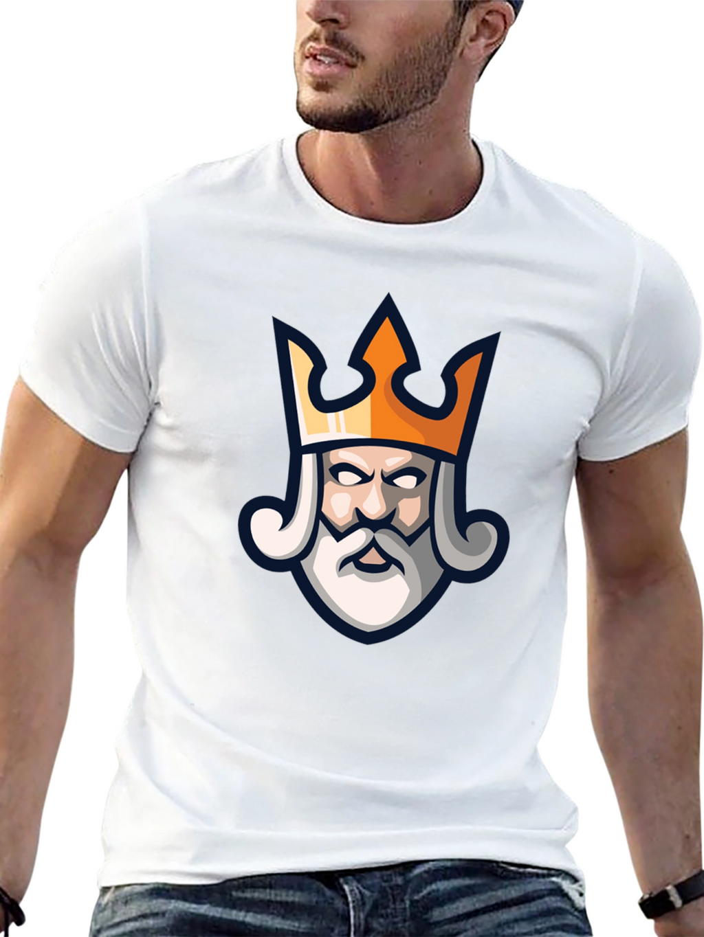 King Head Graphic T-Shirt - Black