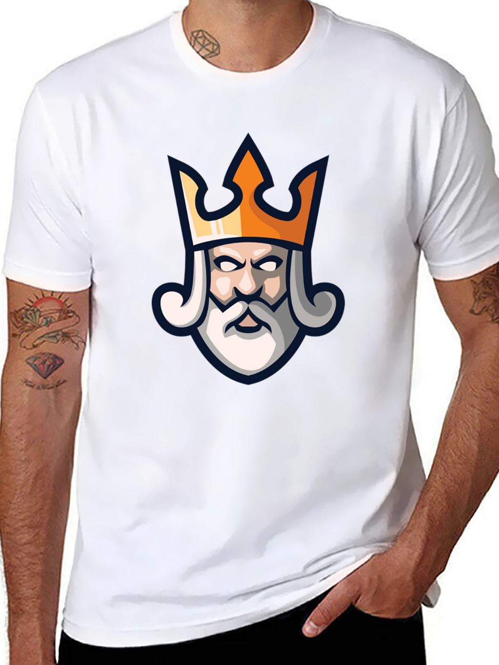 King Head Graphic T-Shirt - Black