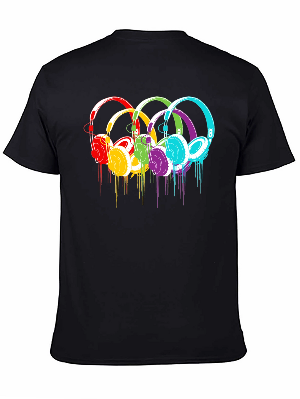 Rainbow Headphone Graphic T-Shirt