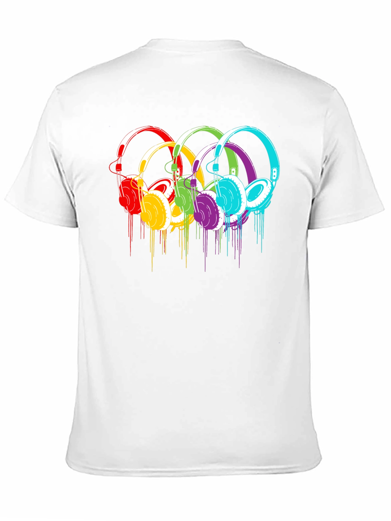 Rainbow Headphone Graphic T-Shirt