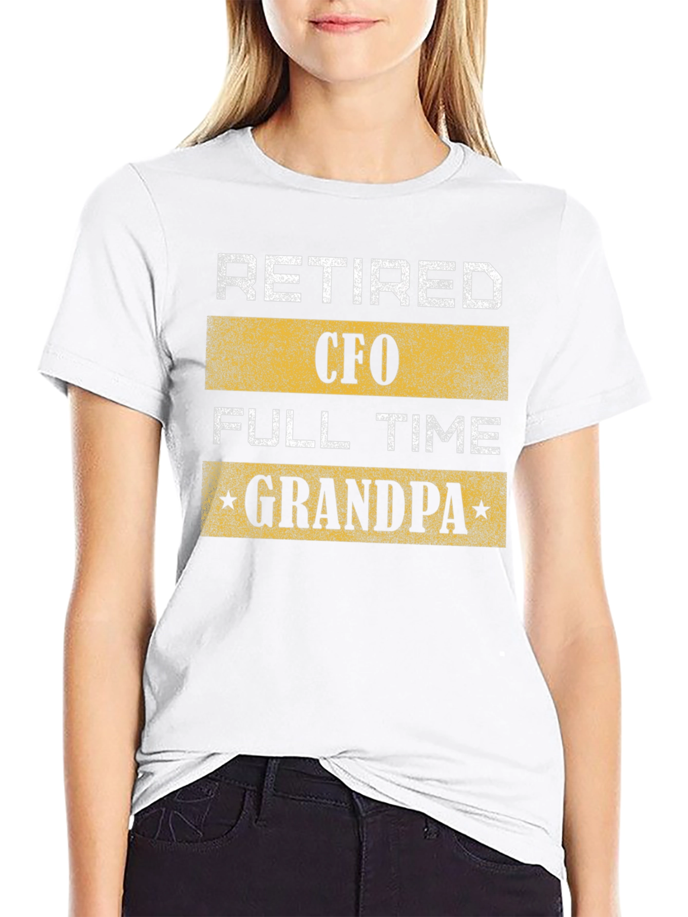 Retired CFO Full-Time Grandpa Black T-Shirt