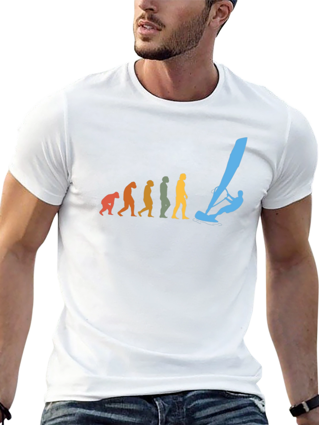 Evolution Windsurfing T-Shirt Black Cotton