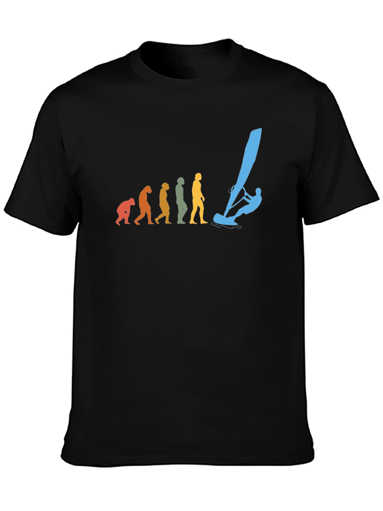 Evolution Windsurfing T-Shirt Black Cotton