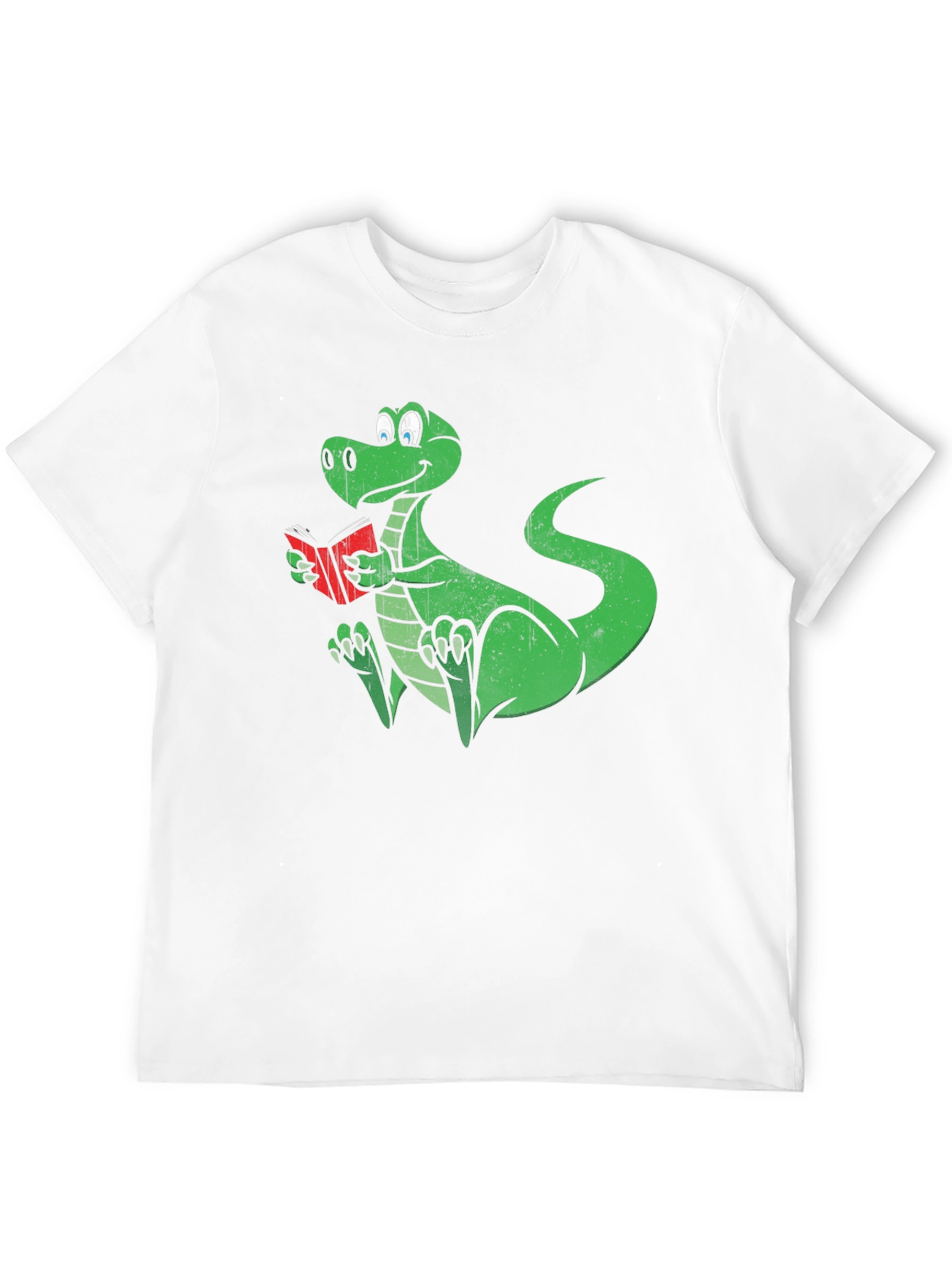 Dino Reading T-Shirt - Black Cotton Graphic Tee