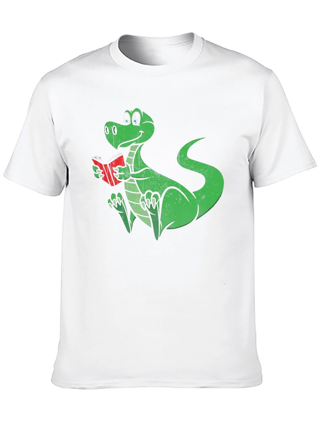 Dino Reading T-Shirt - Black Cotton Graphic Tee