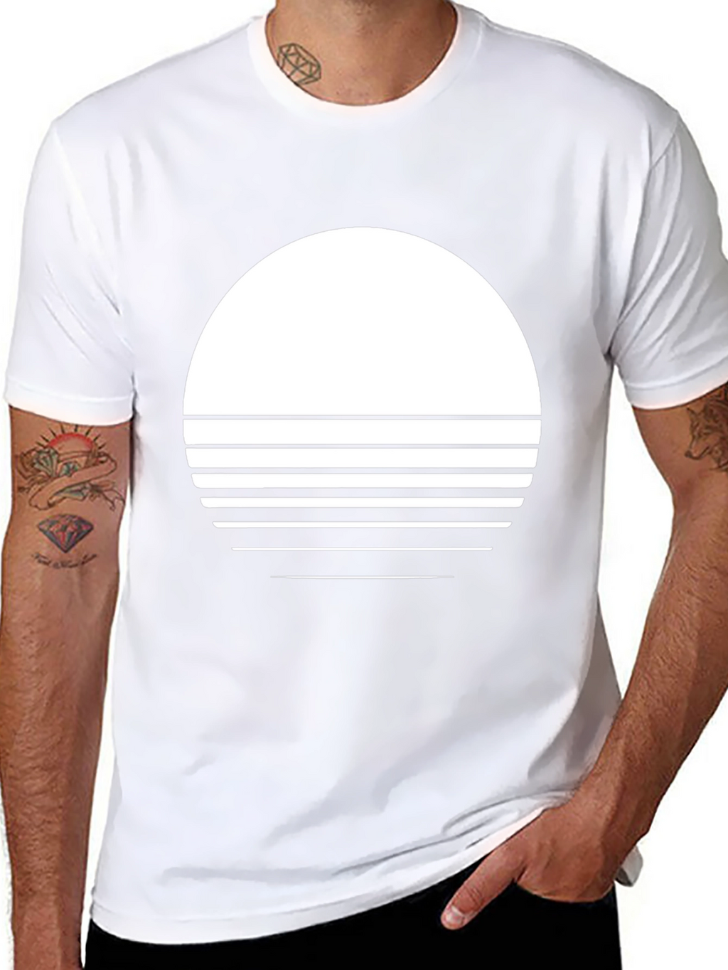 Minimalist Retro Sunset Graphic Tee