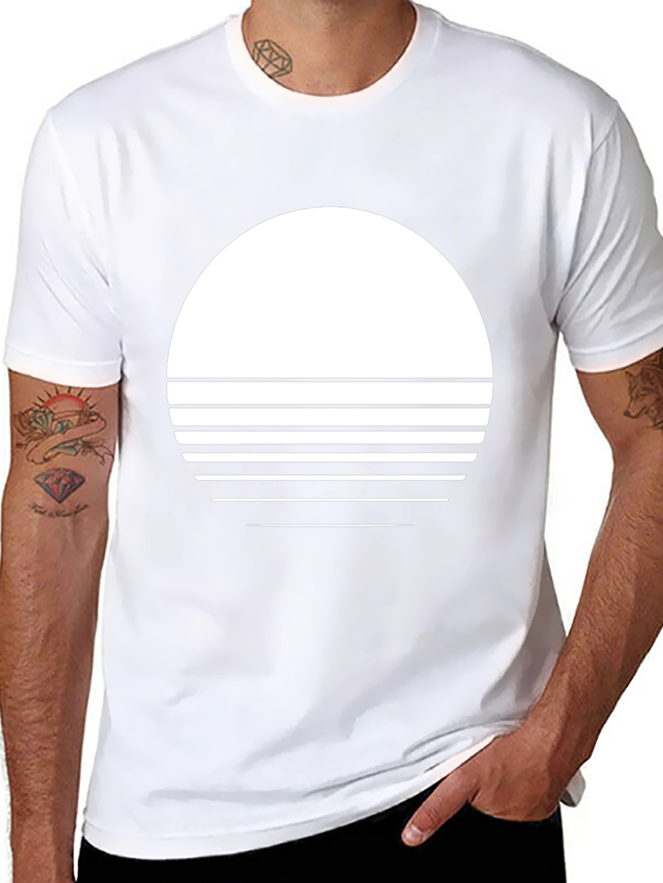 Minimalist Retro Sunset Graphic Tee