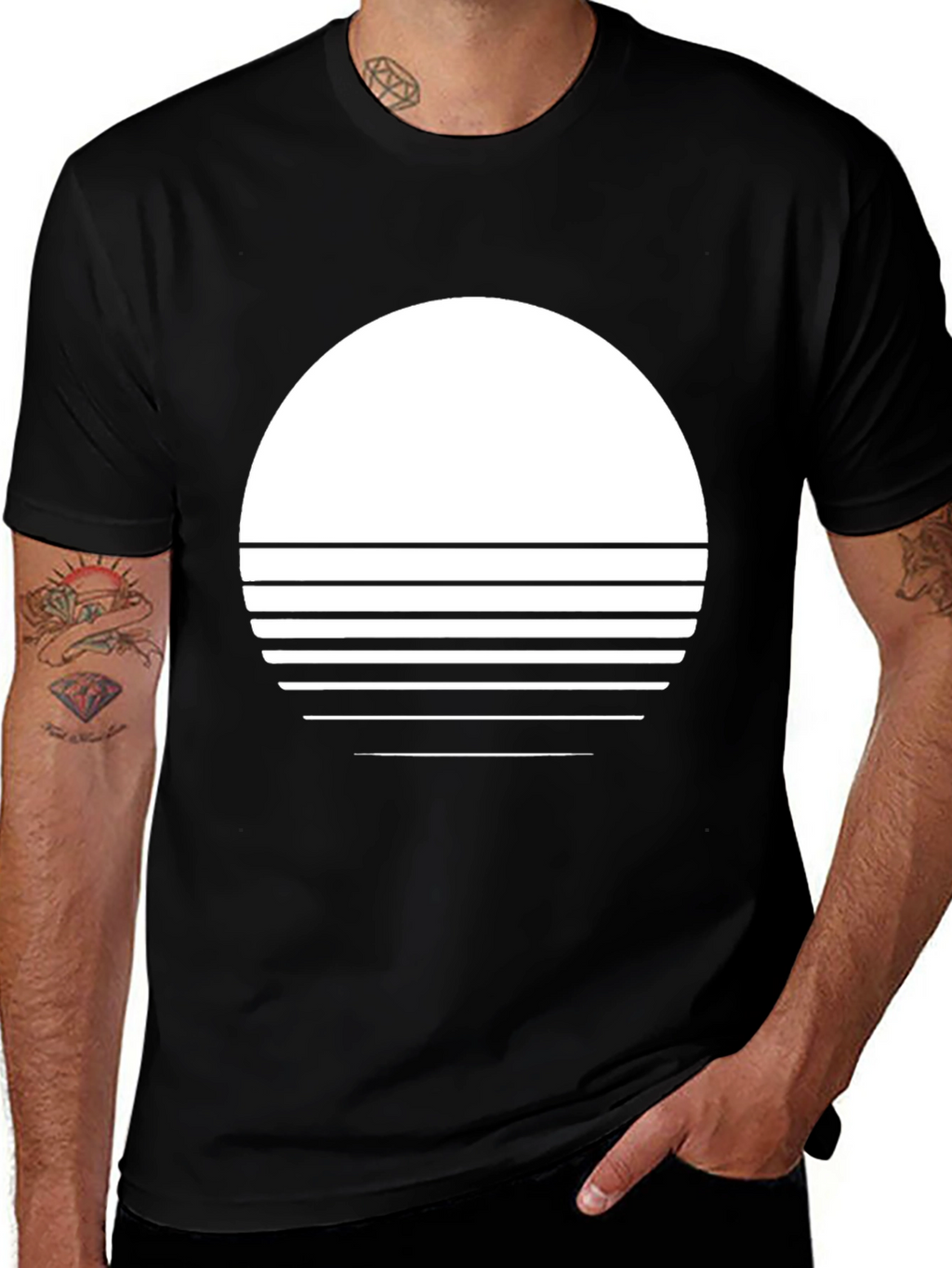 Minimalist Retro Sunset Graphic Tee