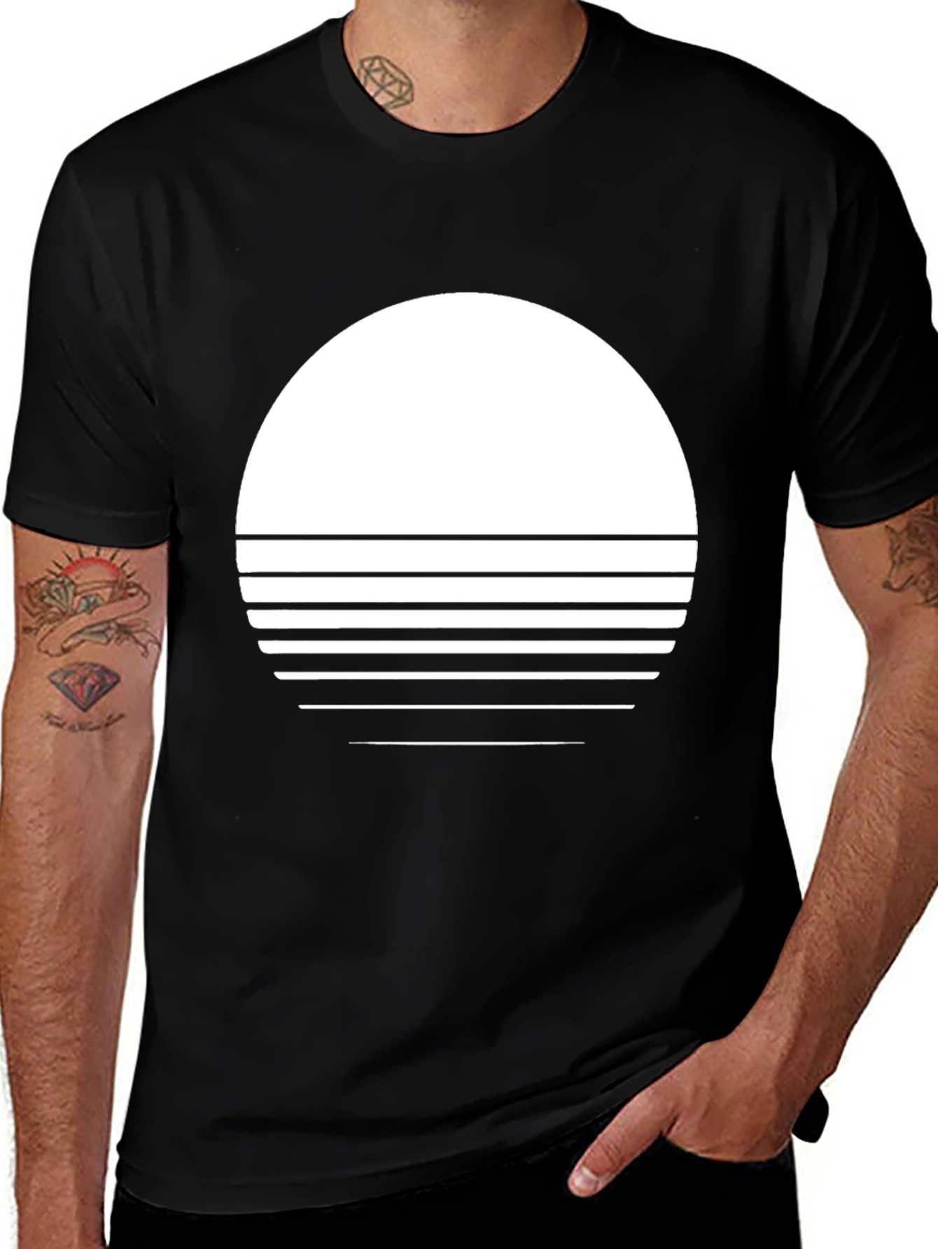 Minimalist Retro Sunset Graphic Tee
