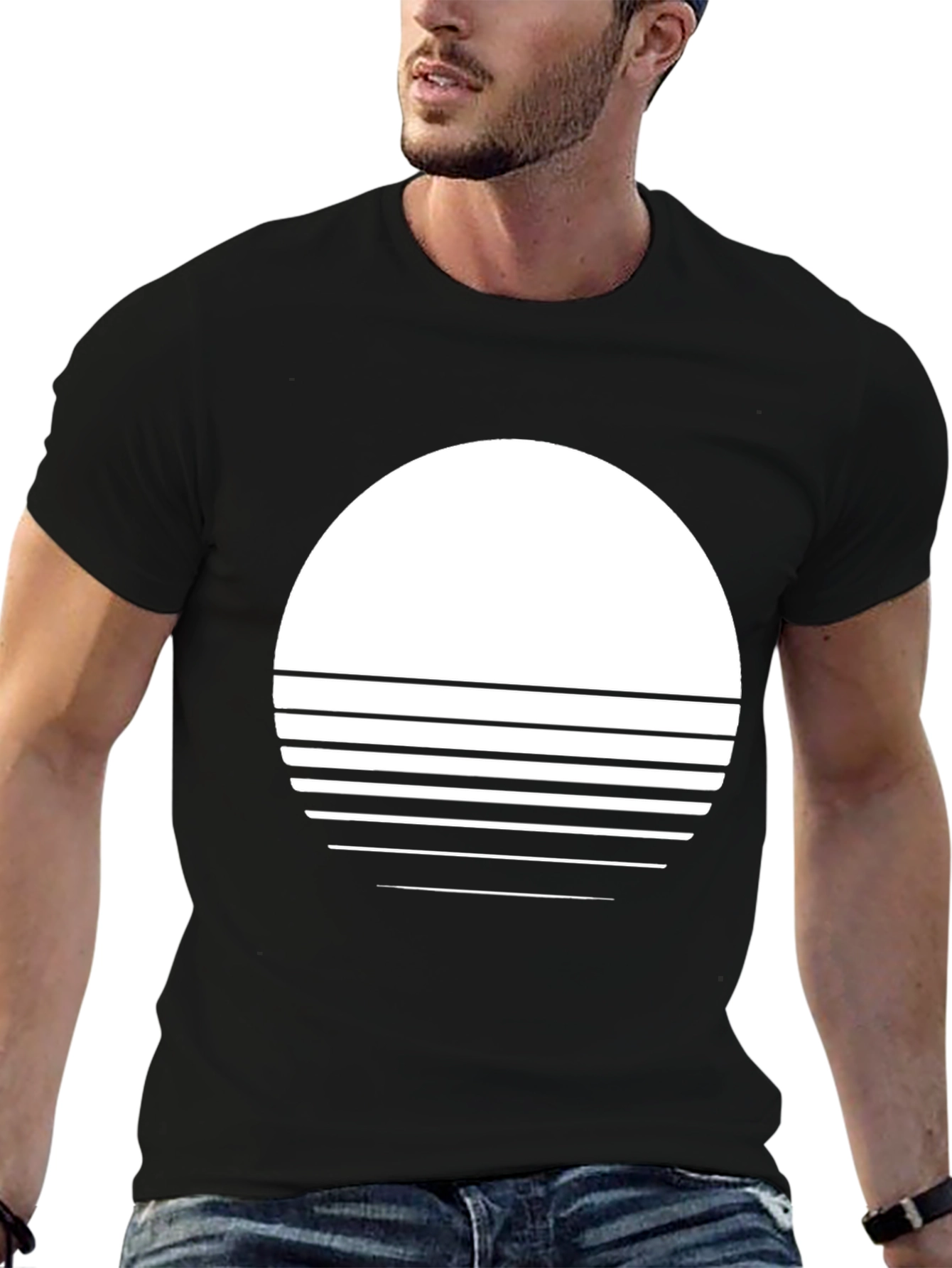 Minimalist Retro Sunset Graphic Tee