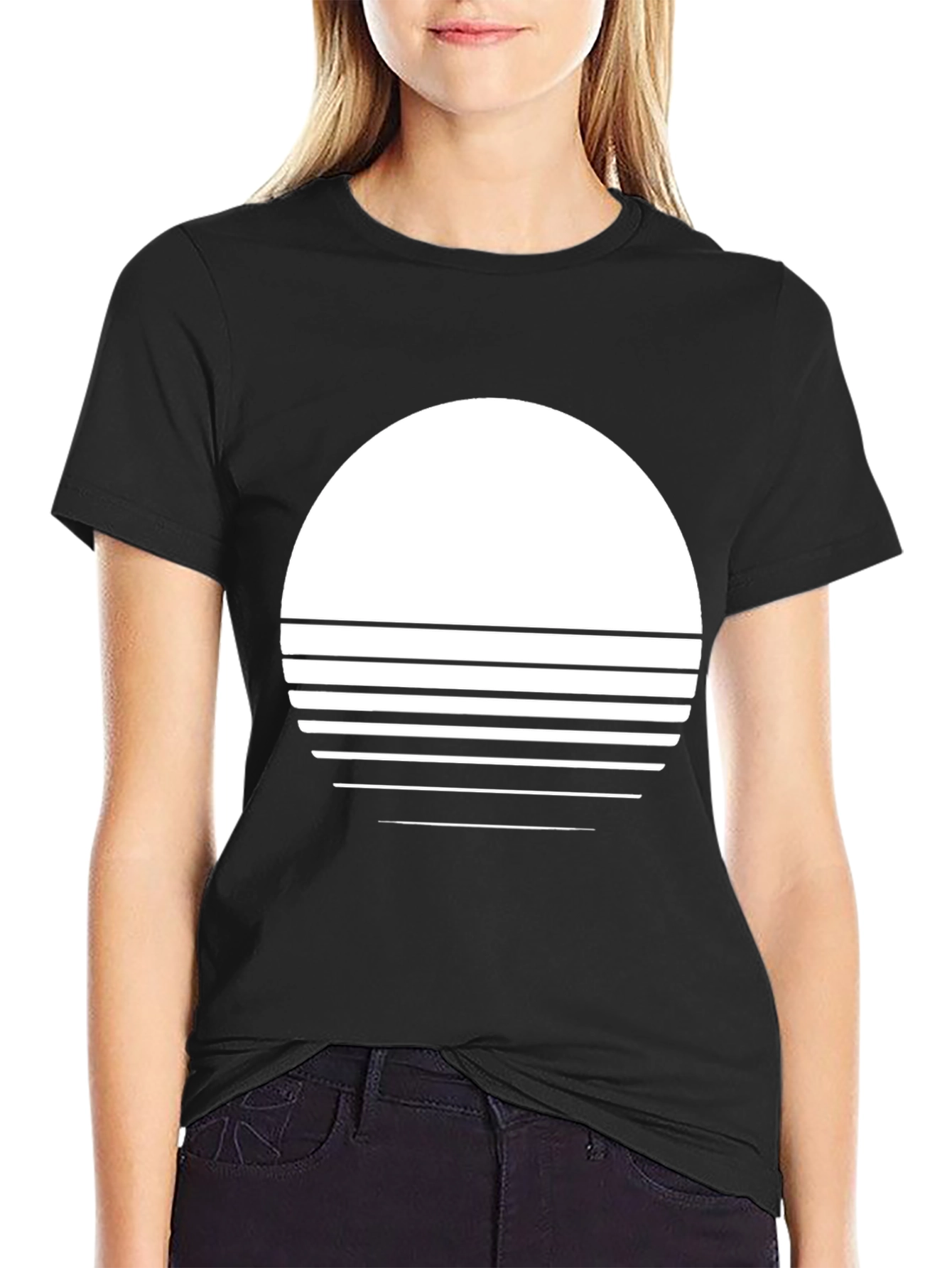 Minimalist Retro Sunset Graphic Tee