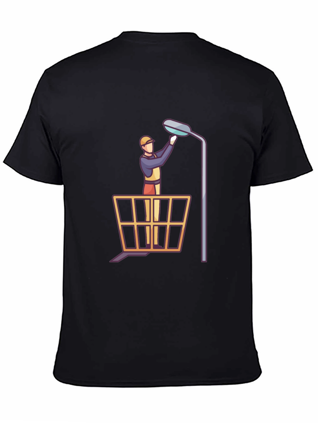 Street Light Repairman Graphic Tee - Black