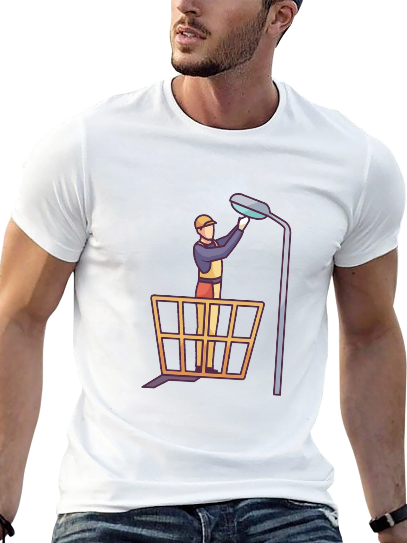 Street Light Repairman Graphic Tee - Black