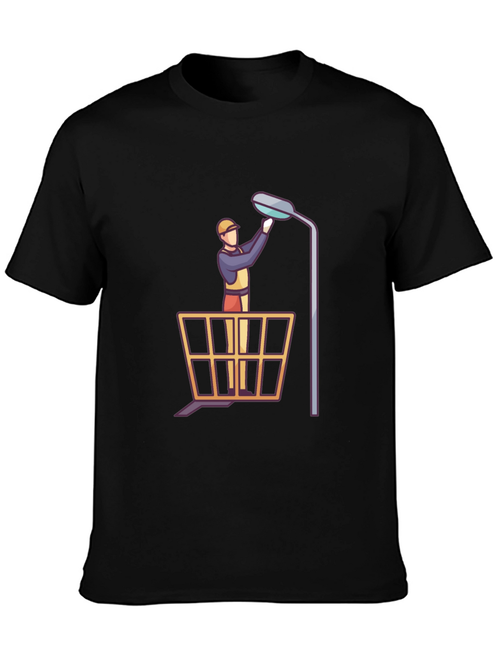 Street Light Repairman Graphic Tee - Black