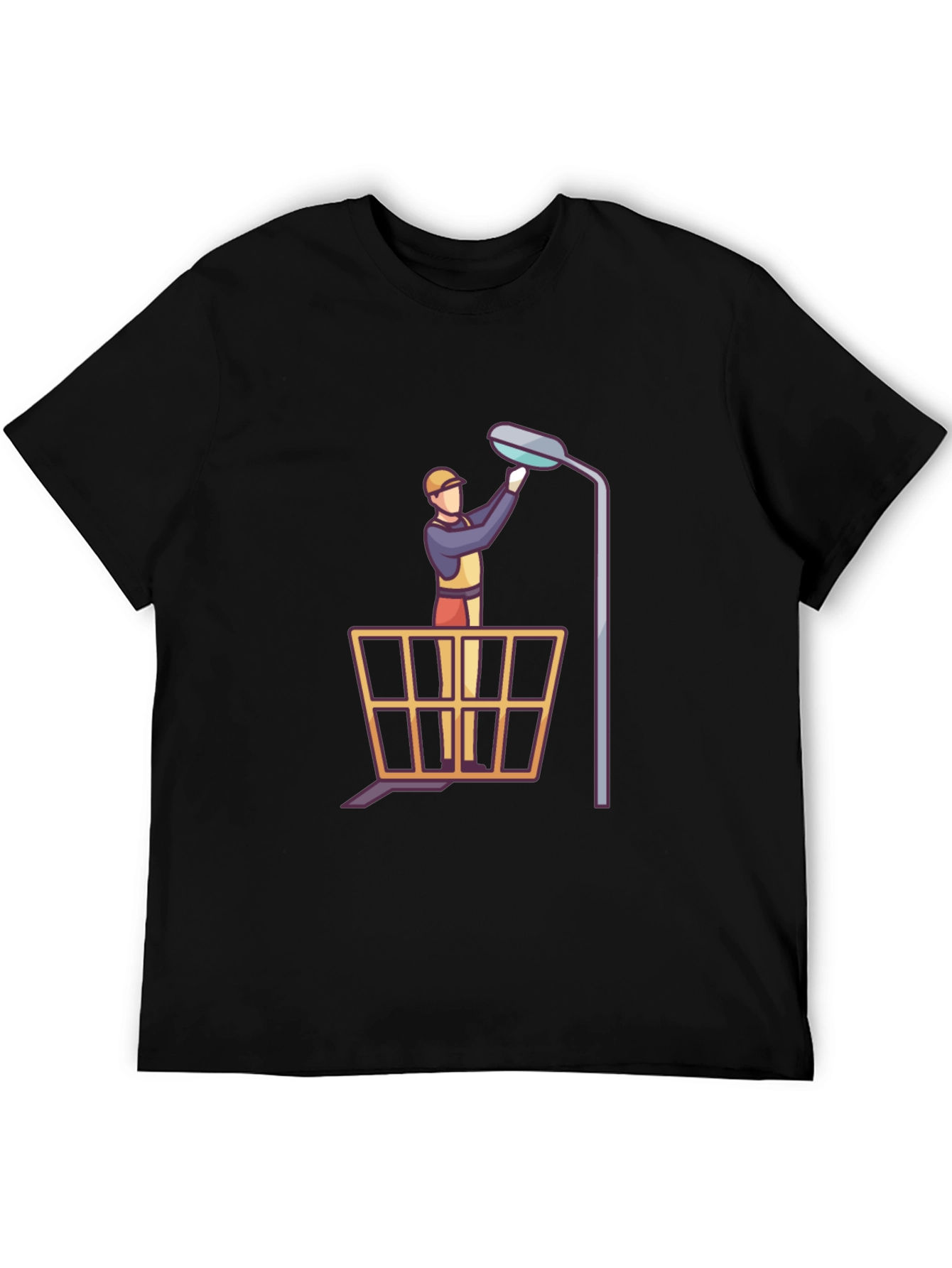 Street Light Repairman Graphic Tee - Black