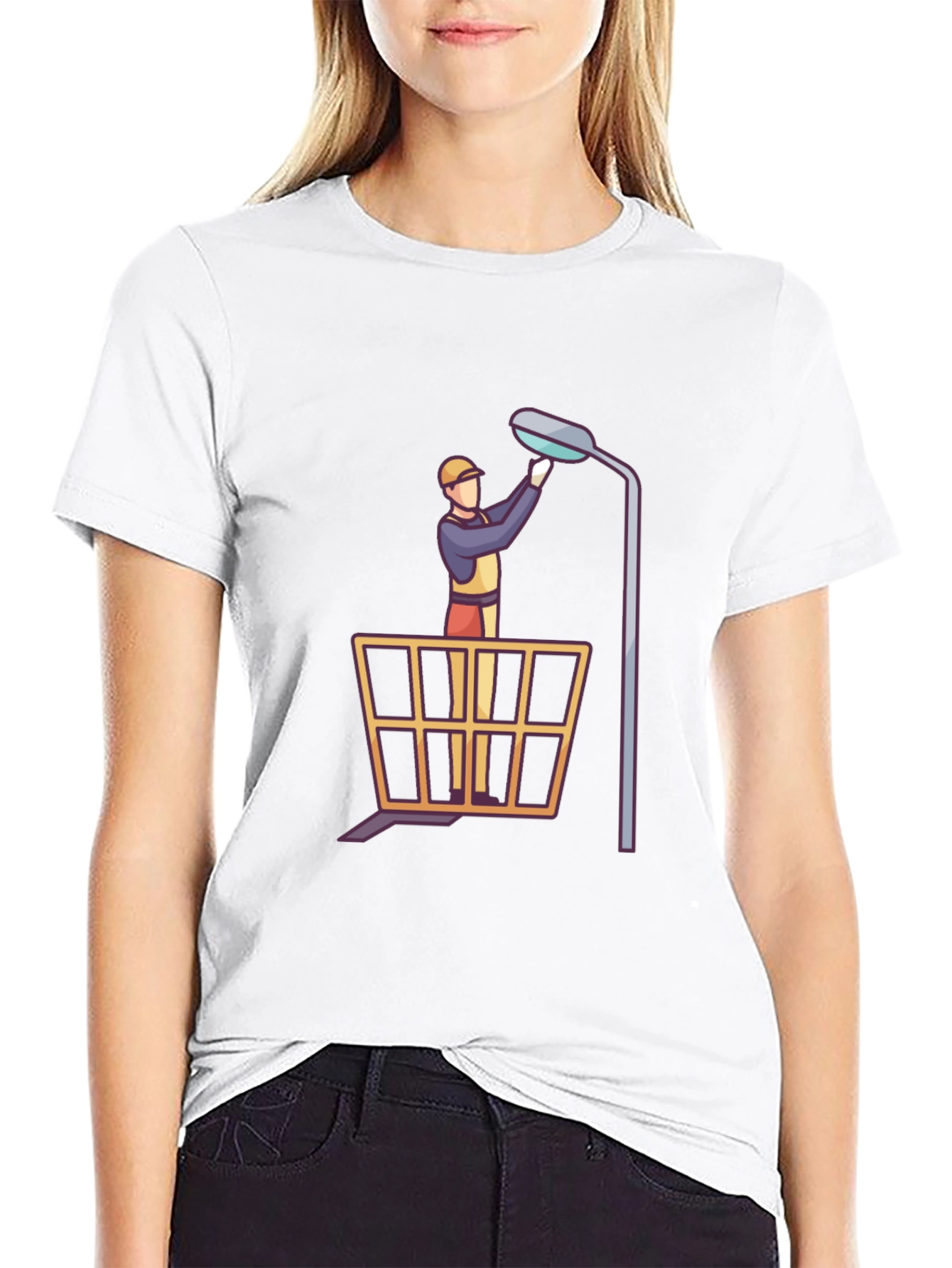 Street Light Repairman Graphic Tee - Black