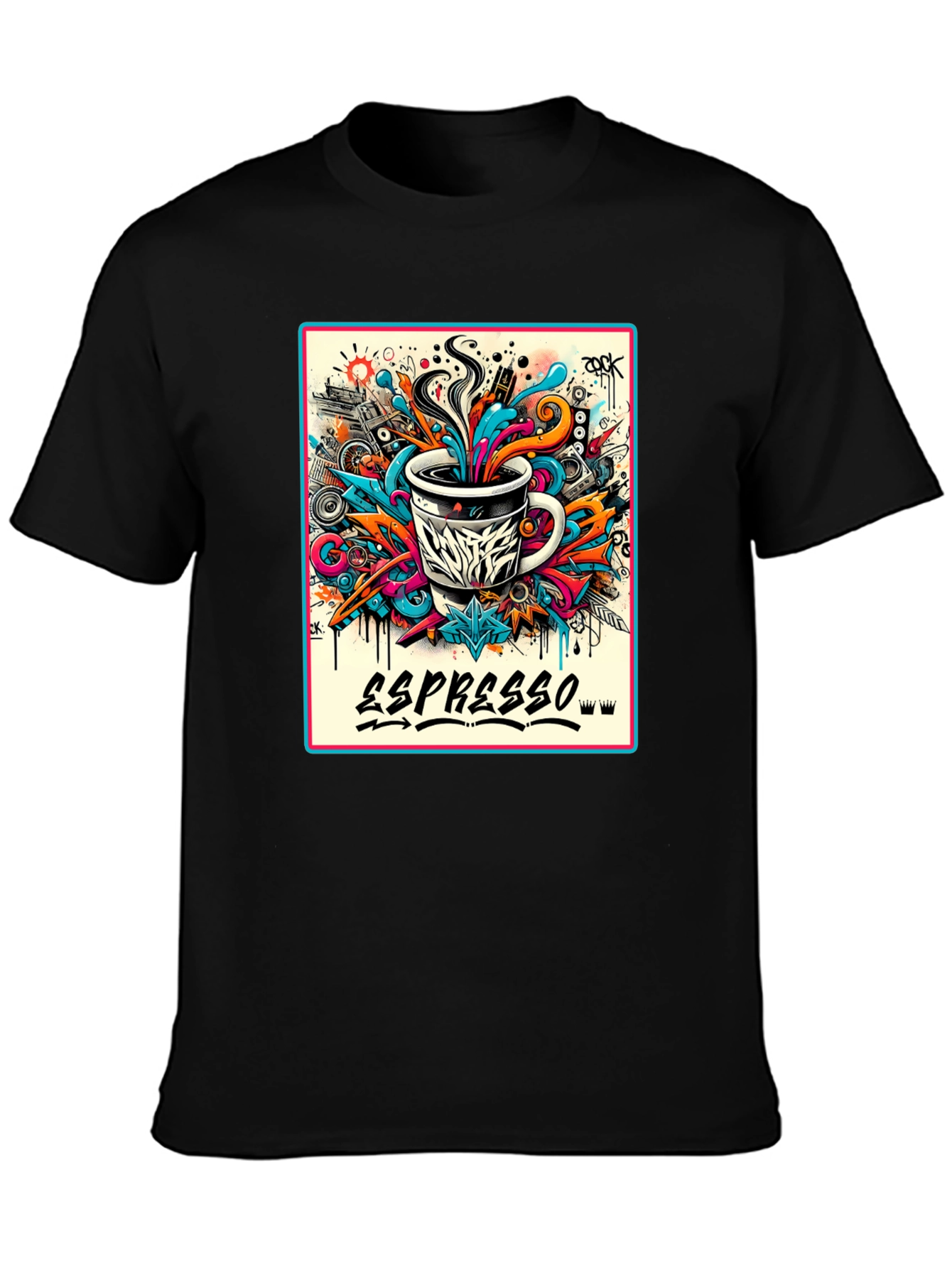 Espresso Graffiti Art T-Shirt - Cool Coffee Lover Tee