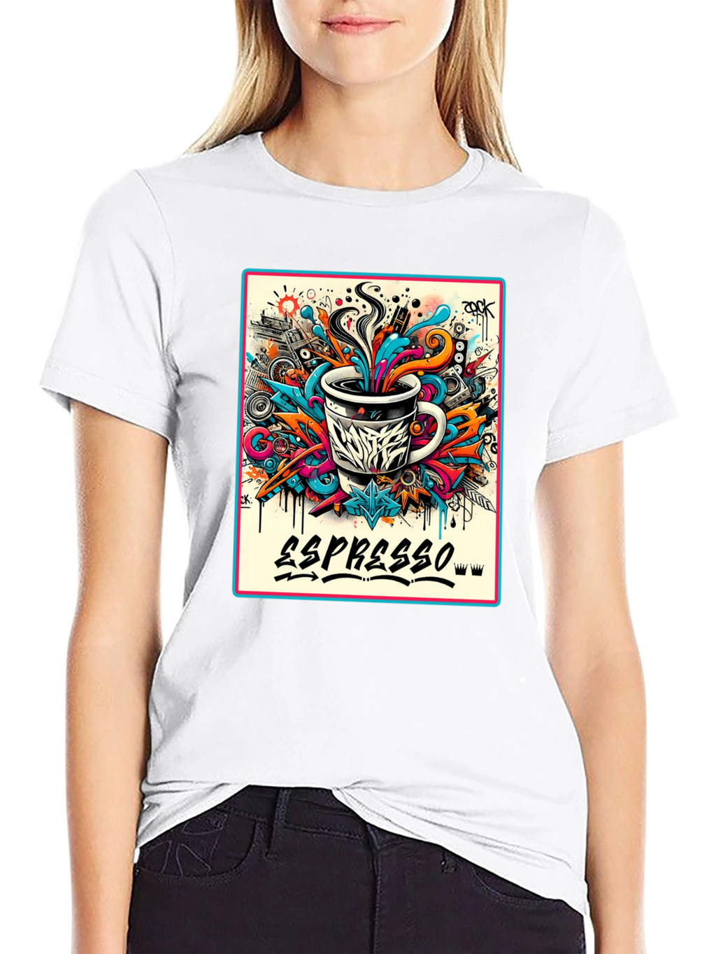 Espresso Graffiti Art T-Shirt - Cool Coffee Lover Tee
