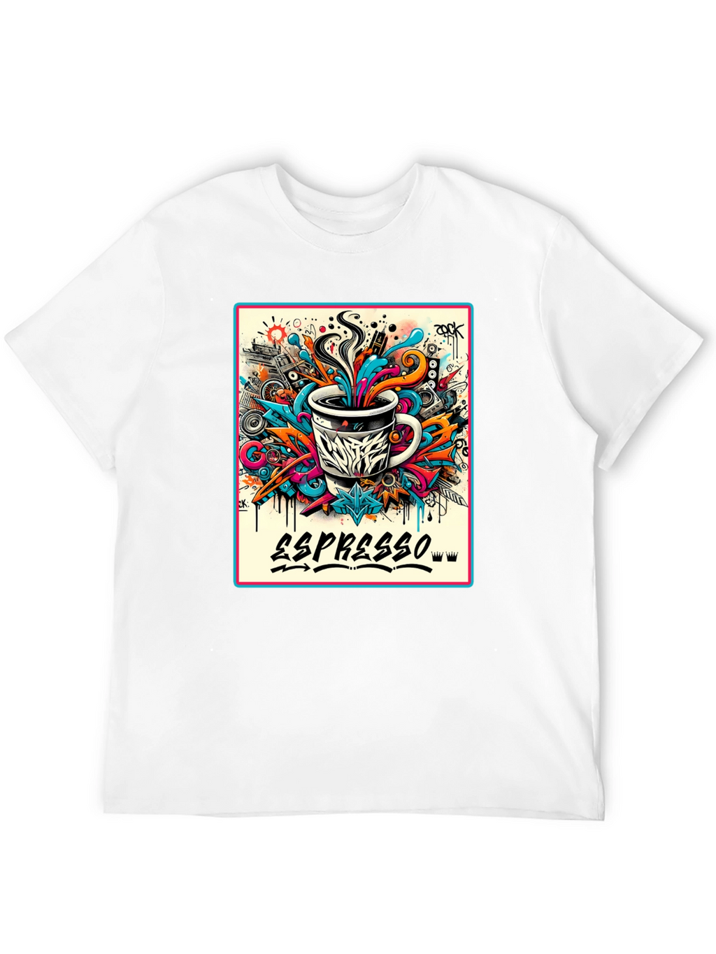 Espresso Graffiti Art T-Shirt - Cool Coffee Lover Tee