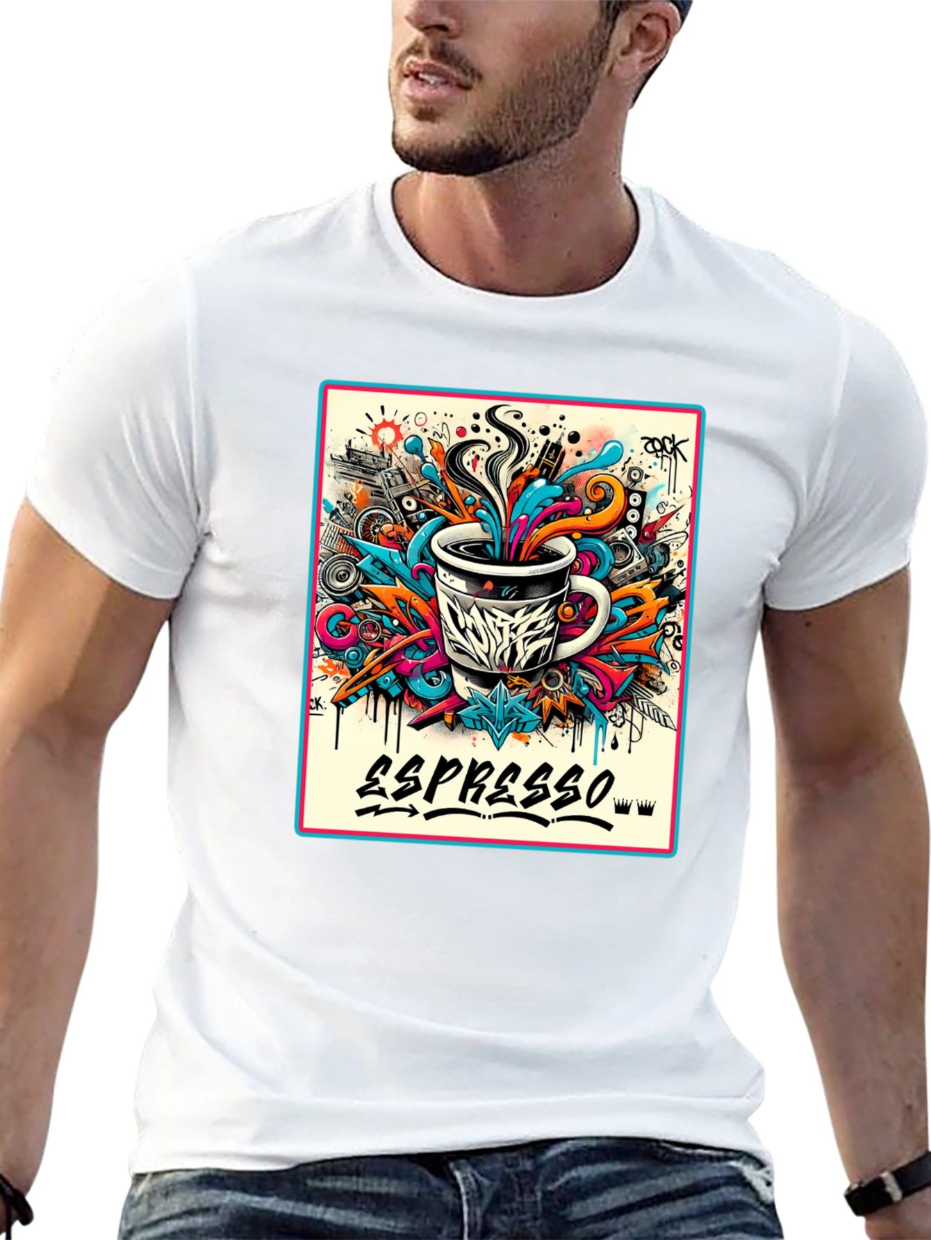 Espresso Graffiti Art T-Shirt - Cool Coffee Lover Tee