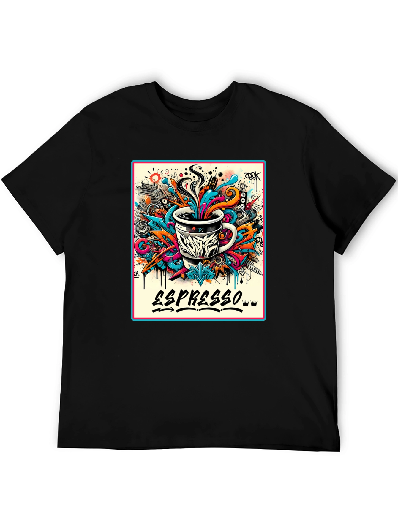 Espresso Graffiti Art T-Shirt - Cool Coffee Lover Tee
