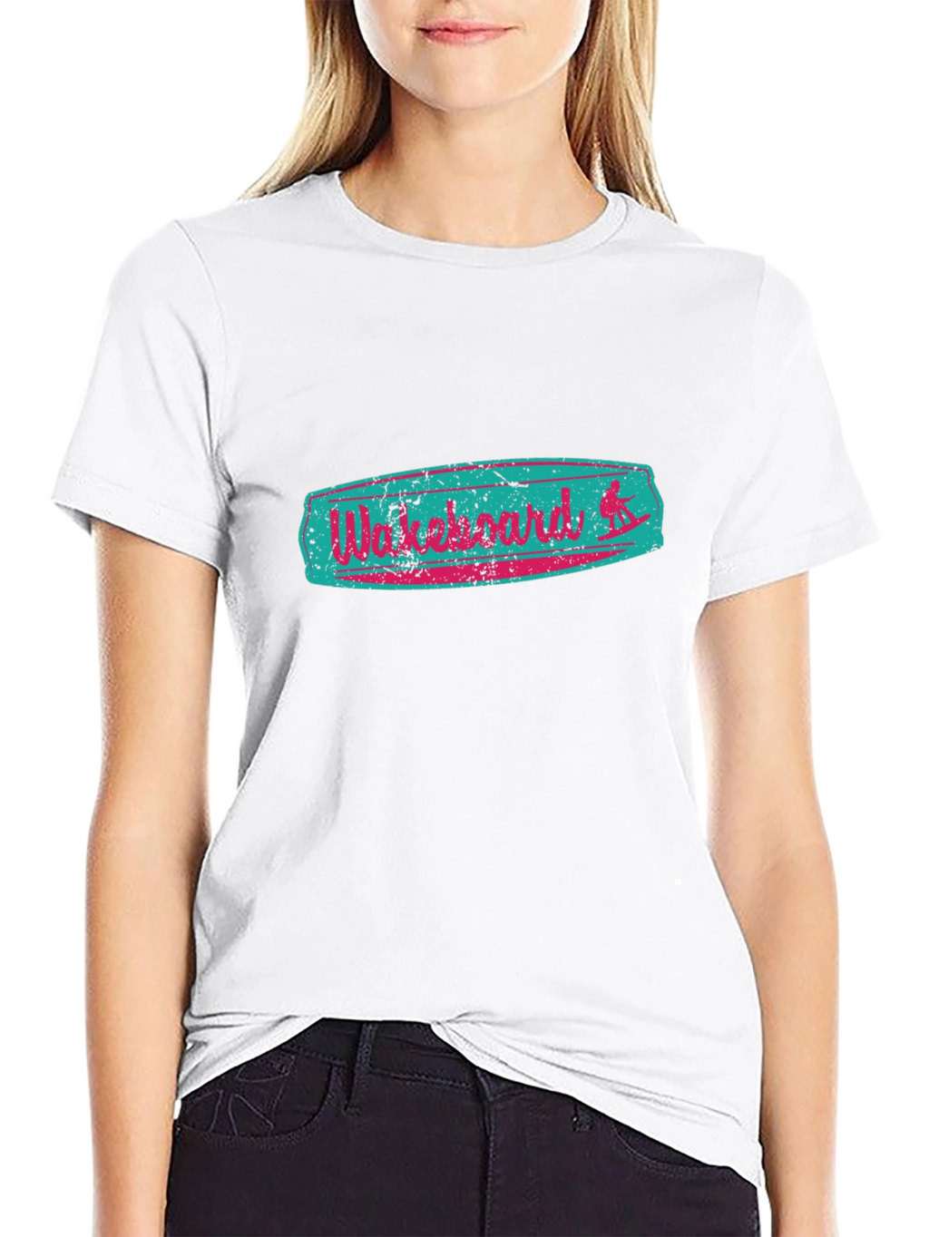 Retro Wakeboard Graphic Tee - Black