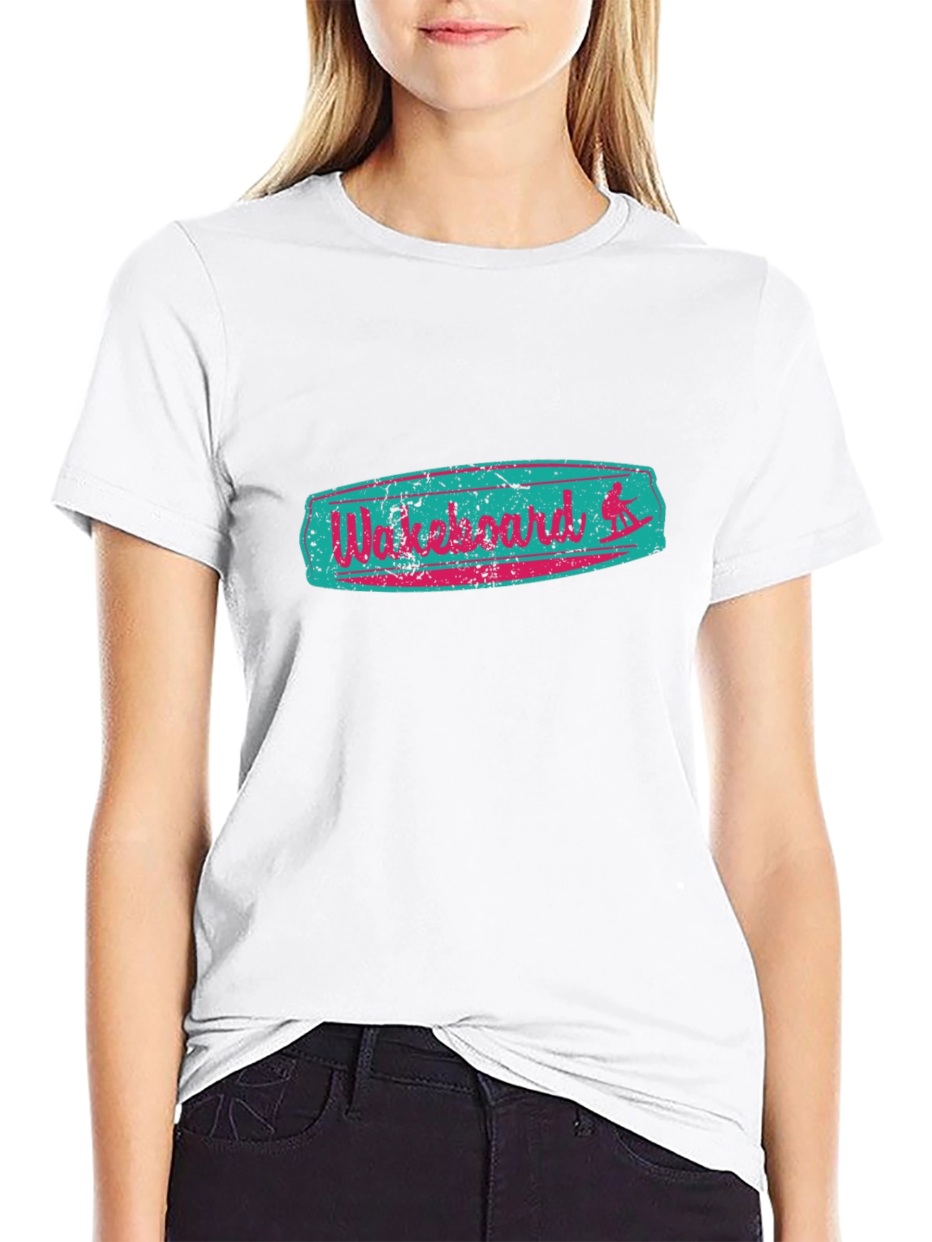 Retro Wakeboard Graphic Tee - Black