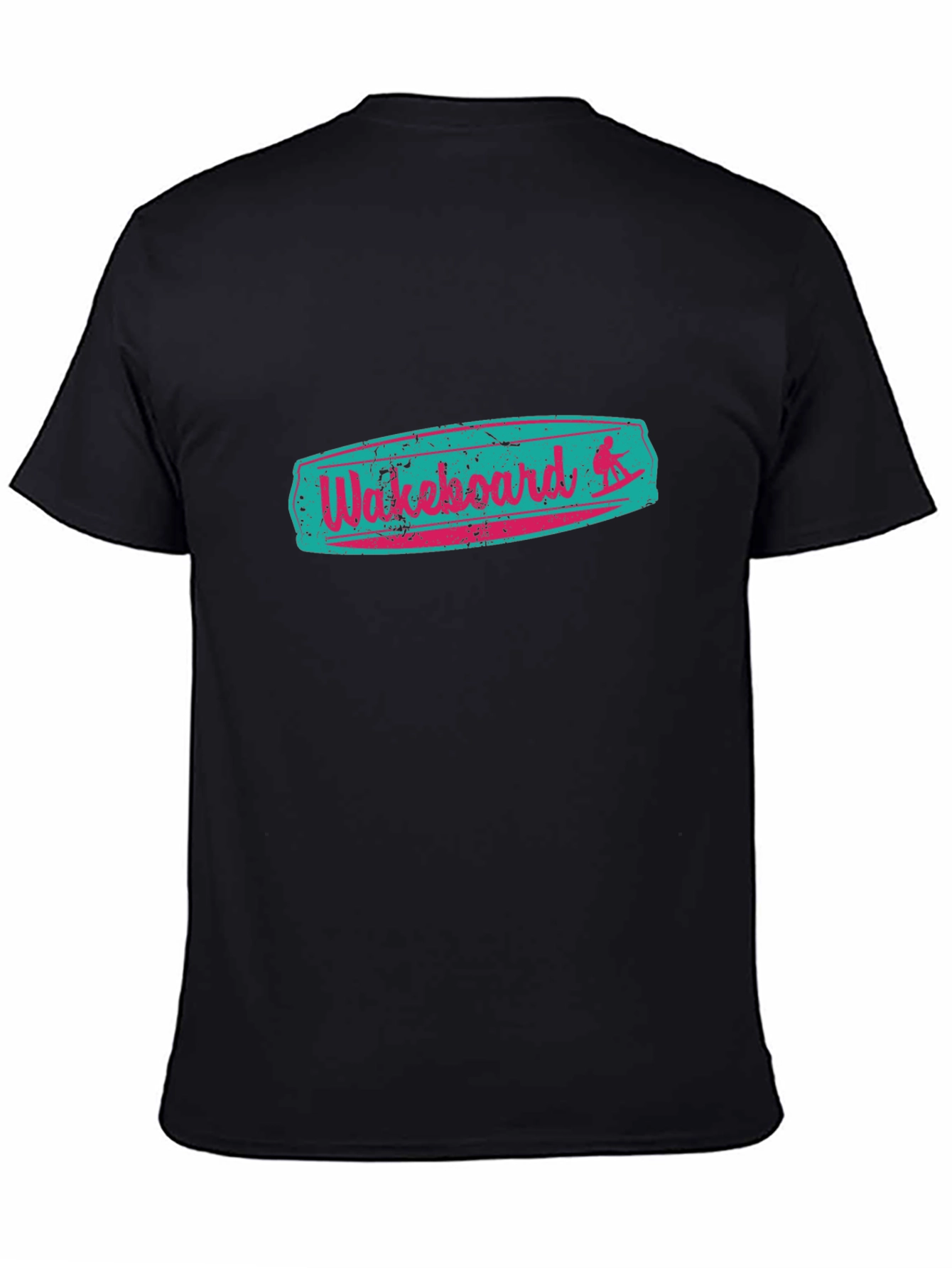 Retro Wakeboard Graphic Tee - Black