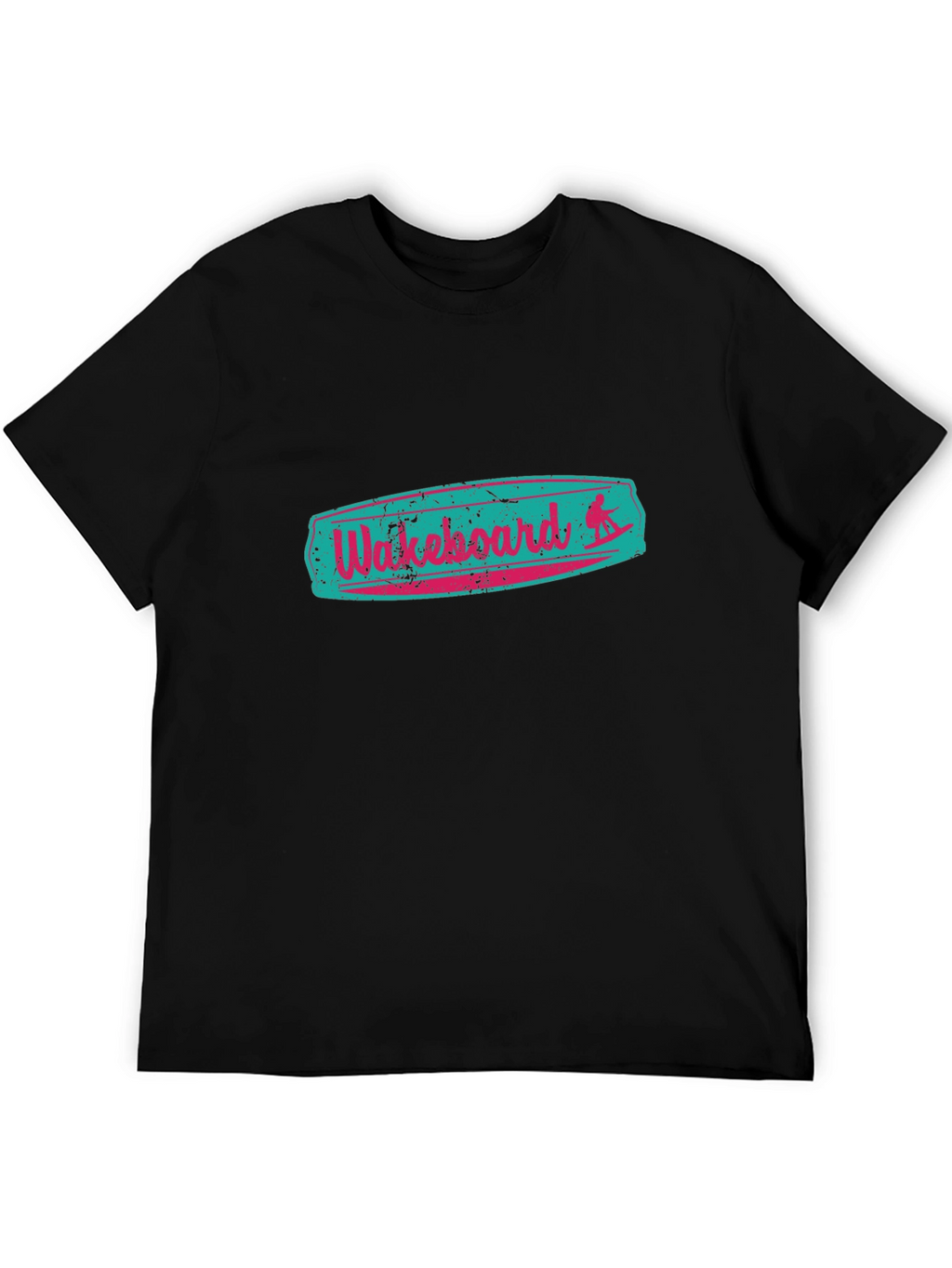 Retro Wakeboard Graphic Tee - Black