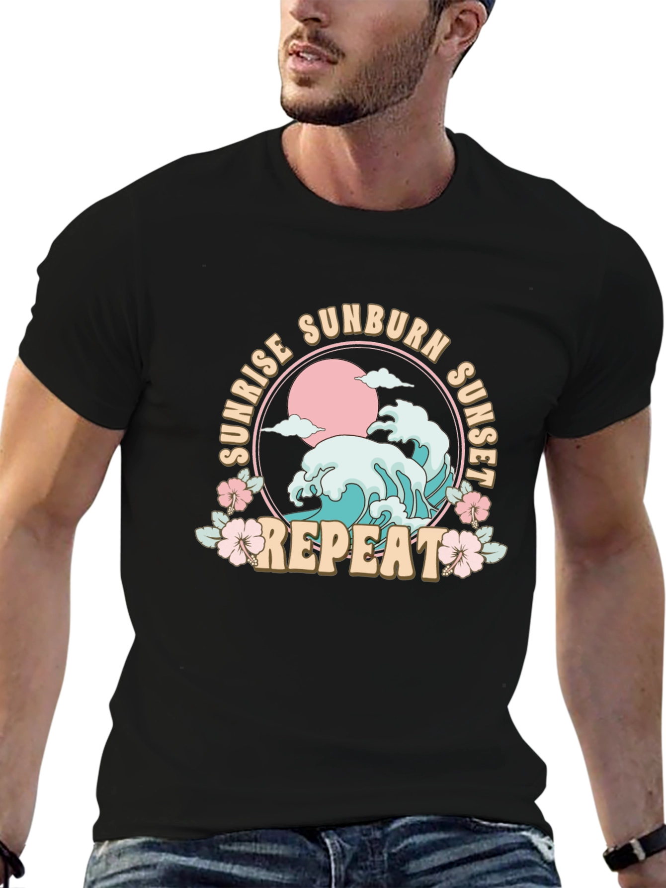 Sunrise Sunburn Sunset Repeat T-Shirt