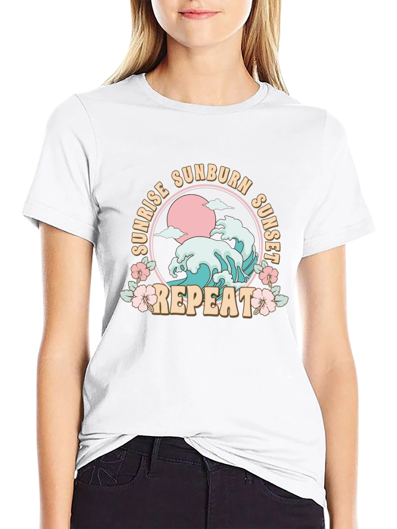 Sunrise Sunburn Sunset Repeat T-Shirt