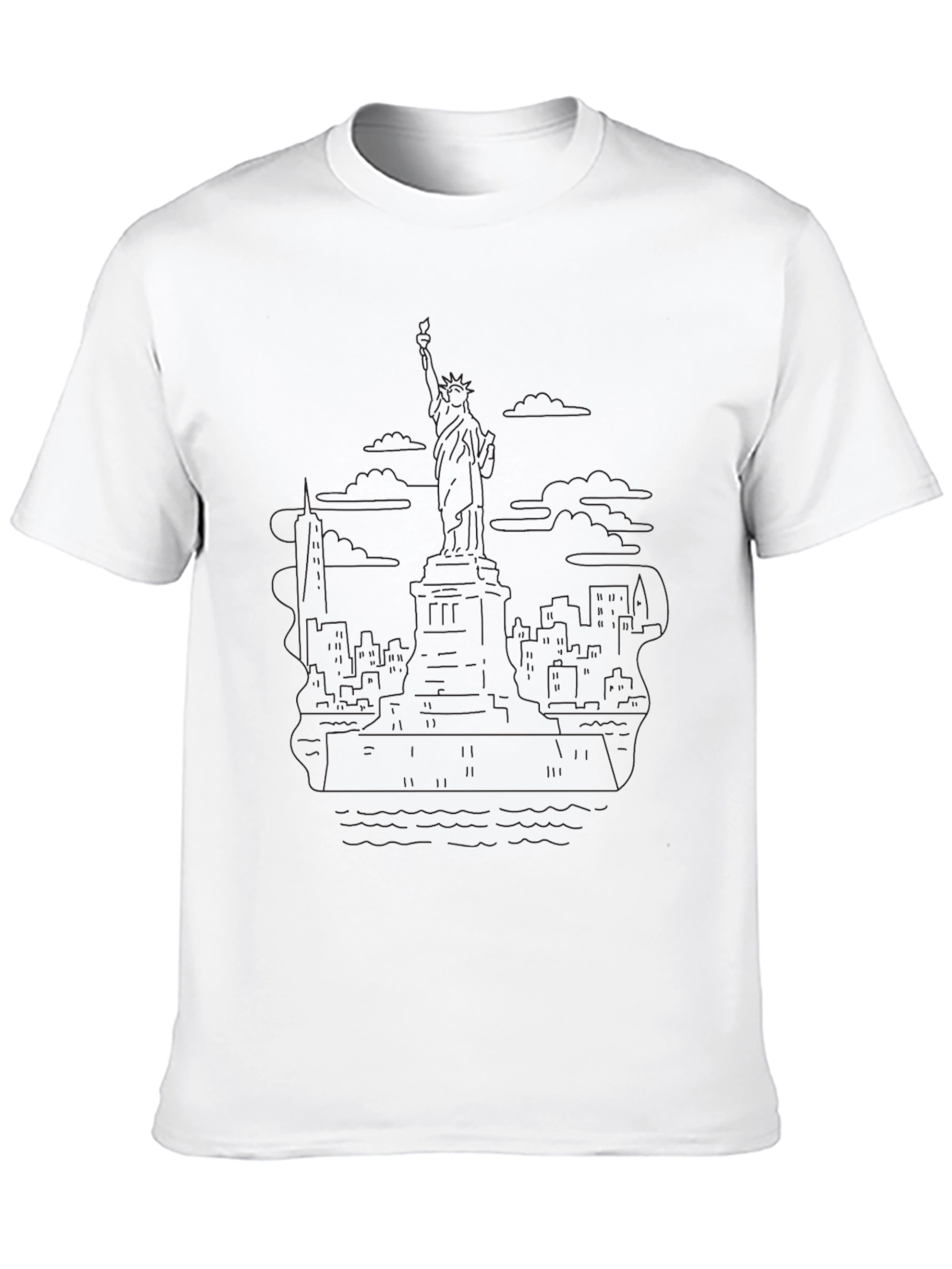 NYC Skyline Graphic Tee - Black