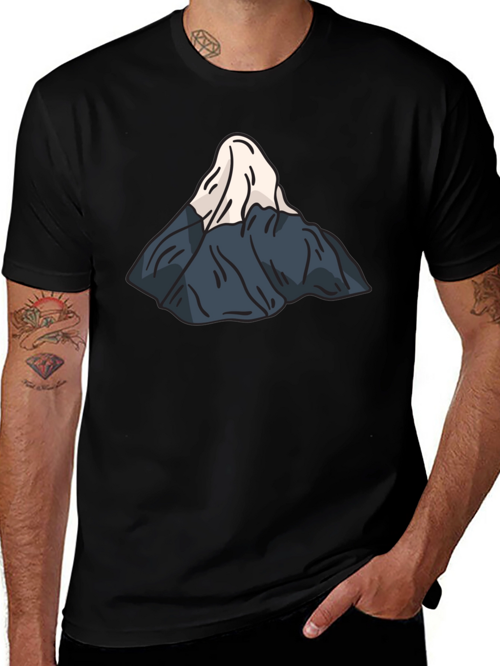 Mountain Graphic Black T-Shirt