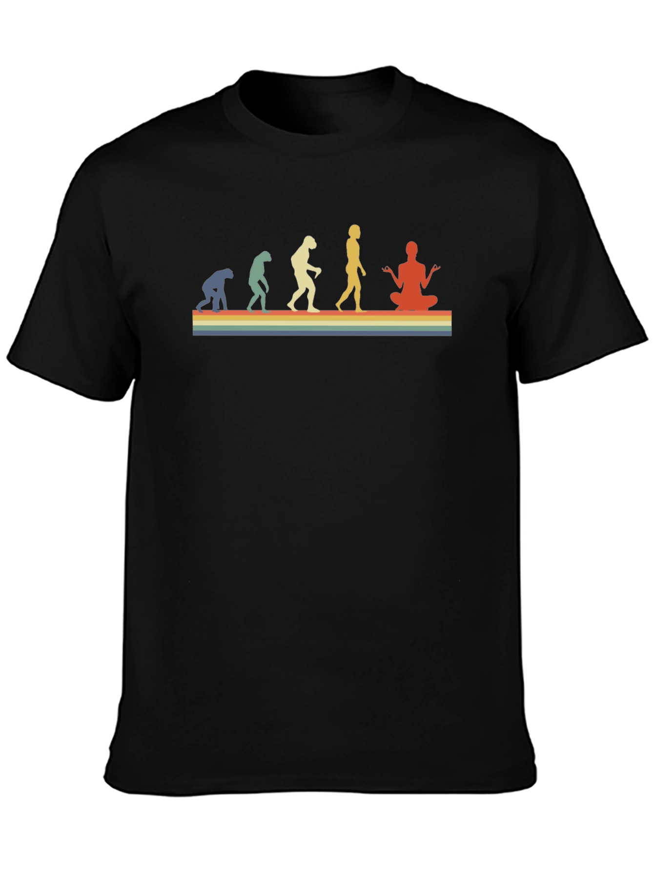 Evolution of Yoga Black T-Shirt