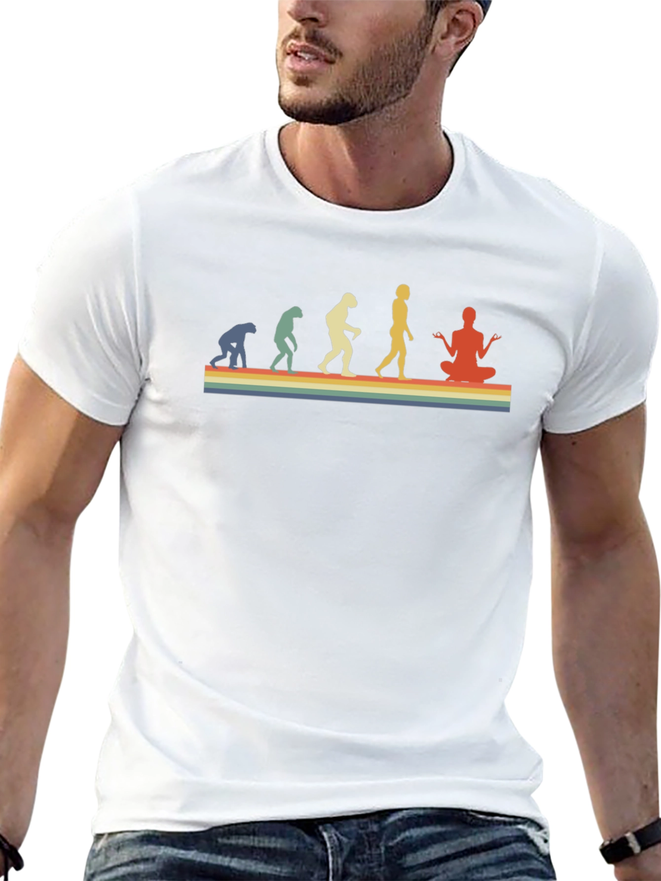 Evolution of Yoga Black T-Shirt