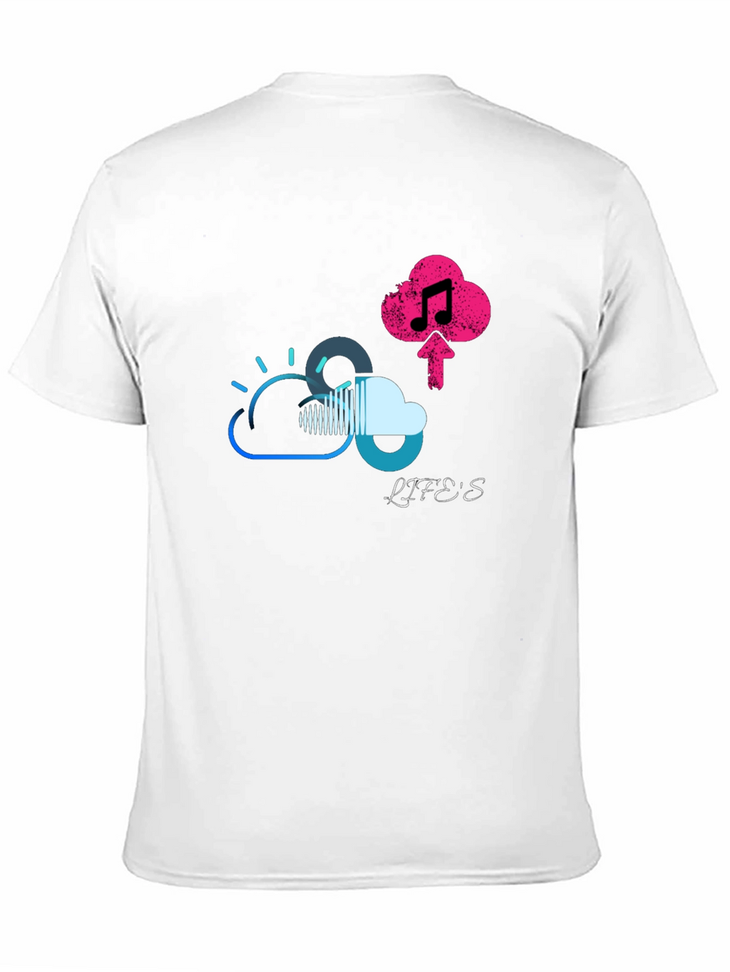 Lifes Uploading Music Black T-Shirt