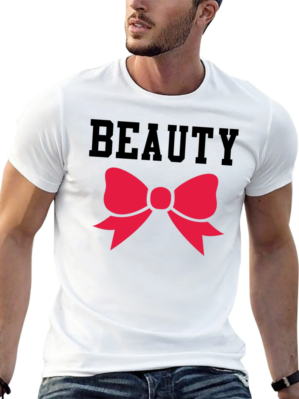 Beauty Bow Graphic Tee - Black Unisex Shirt
