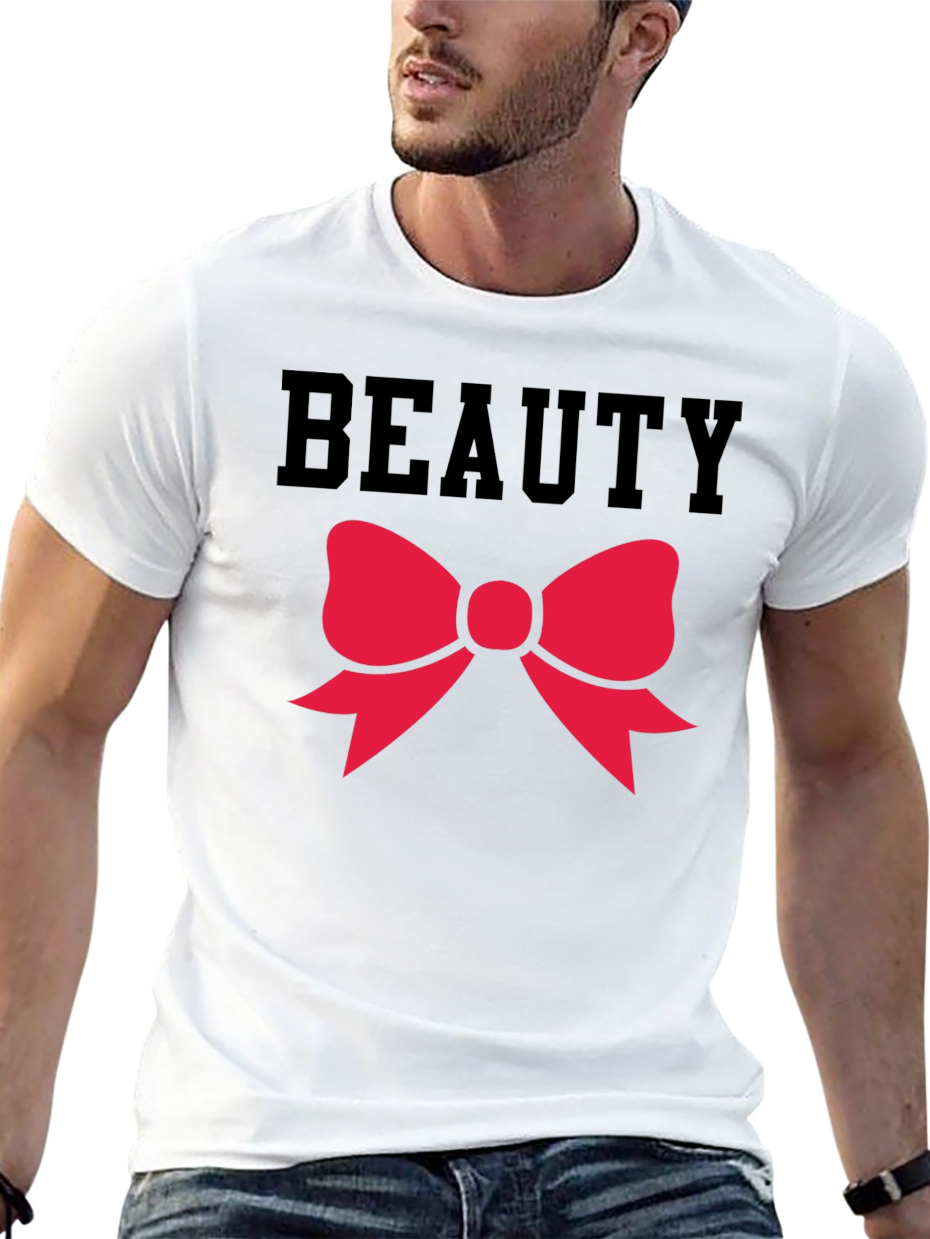 Beauty Bow Graphic Tee - Black Unisex Shirt