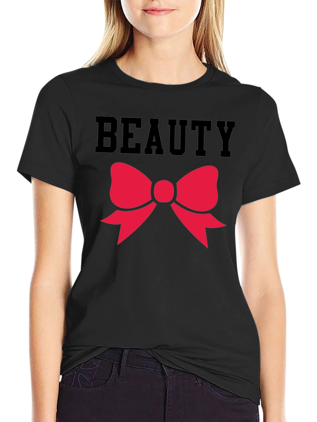 Beauty Bow Graphic Tee - Black Unisex Shirt