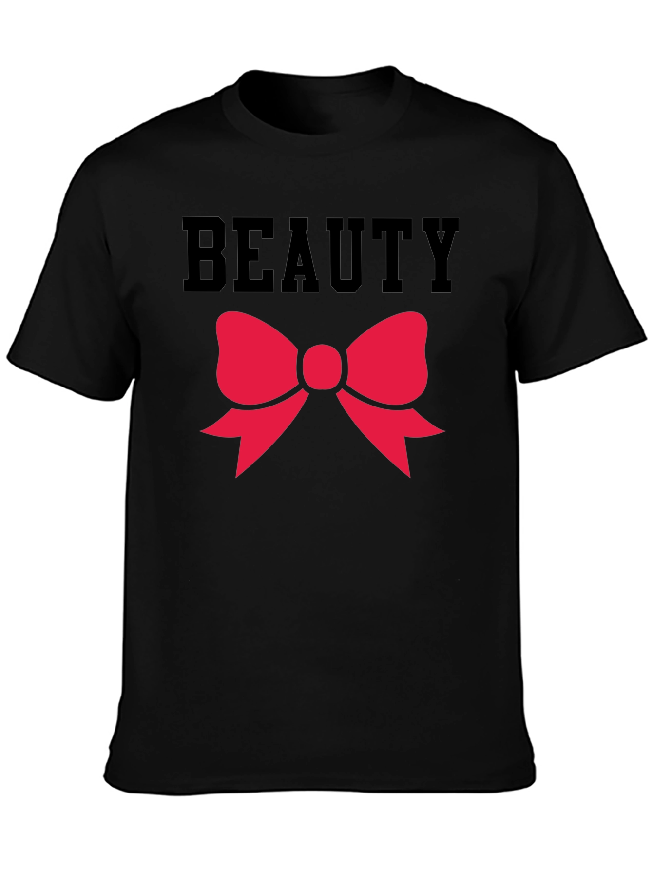 Beauty Bow Graphic Tee - Black Unisex Shirt