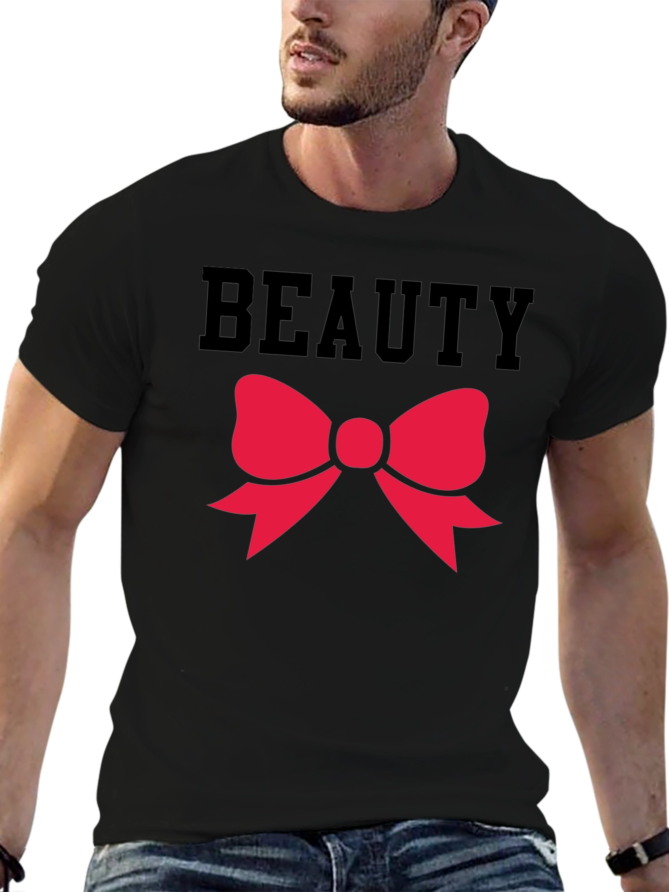 Beauty Bow Graphic Tee - Black Unisex Shirt