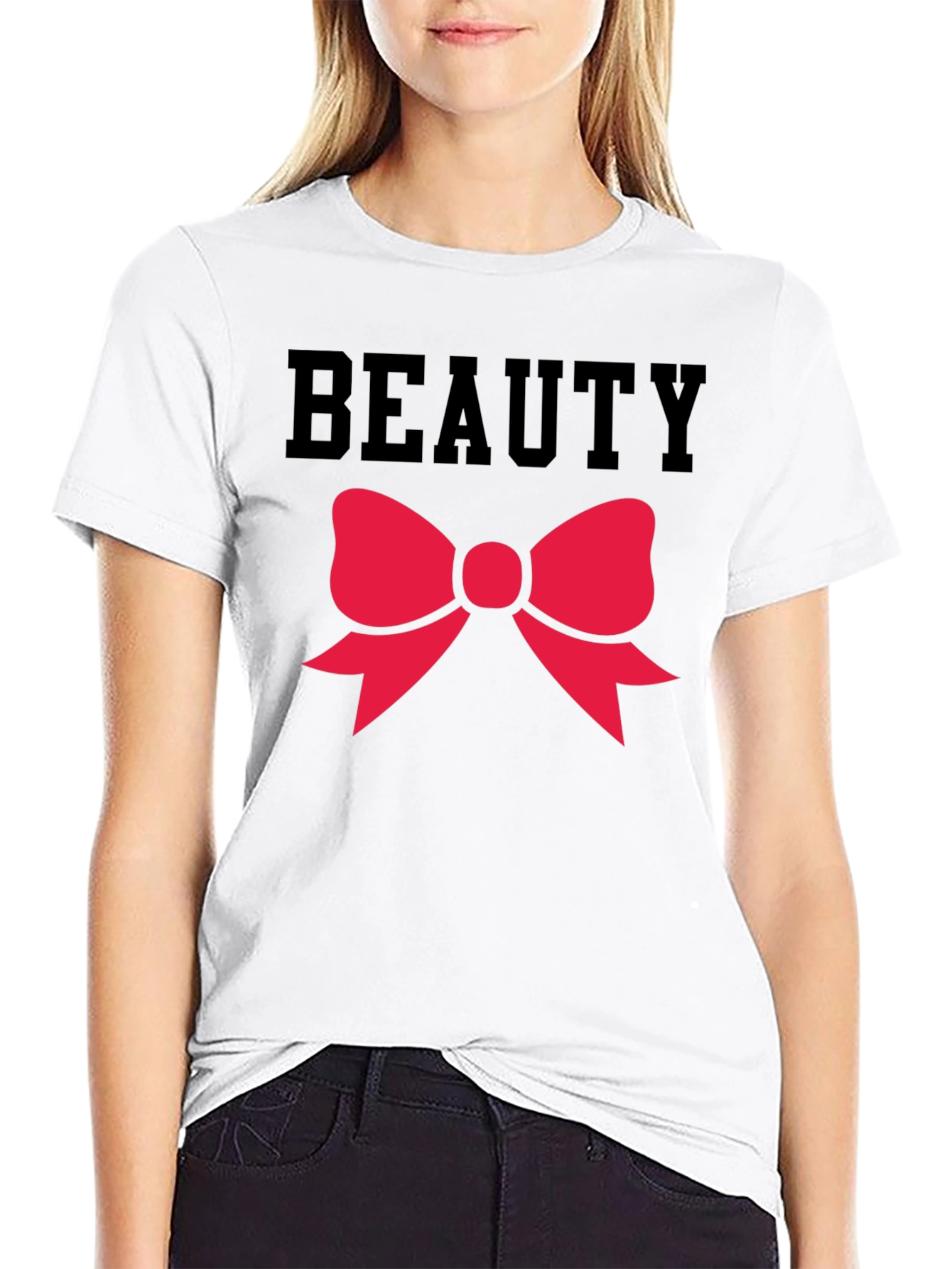Beauty Bow Graphic Tee - Black Unisex Shirt