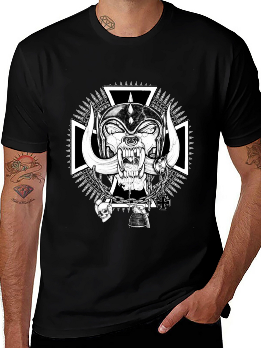 Skull Tee - Black Motorhead Graphic T-Shirt
