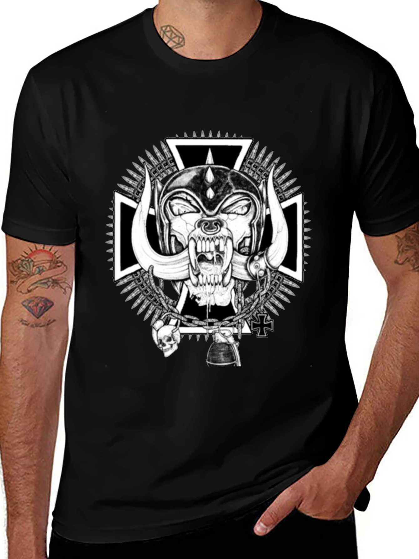 Skull Tee - Black Motorhead Graphic T-Shirt