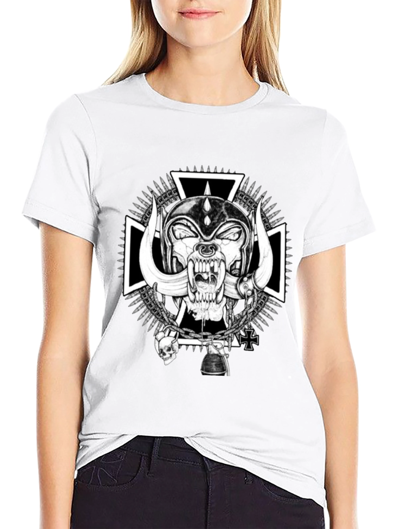 Skull Tee - Black Motorhead Graphic T-Shirt
