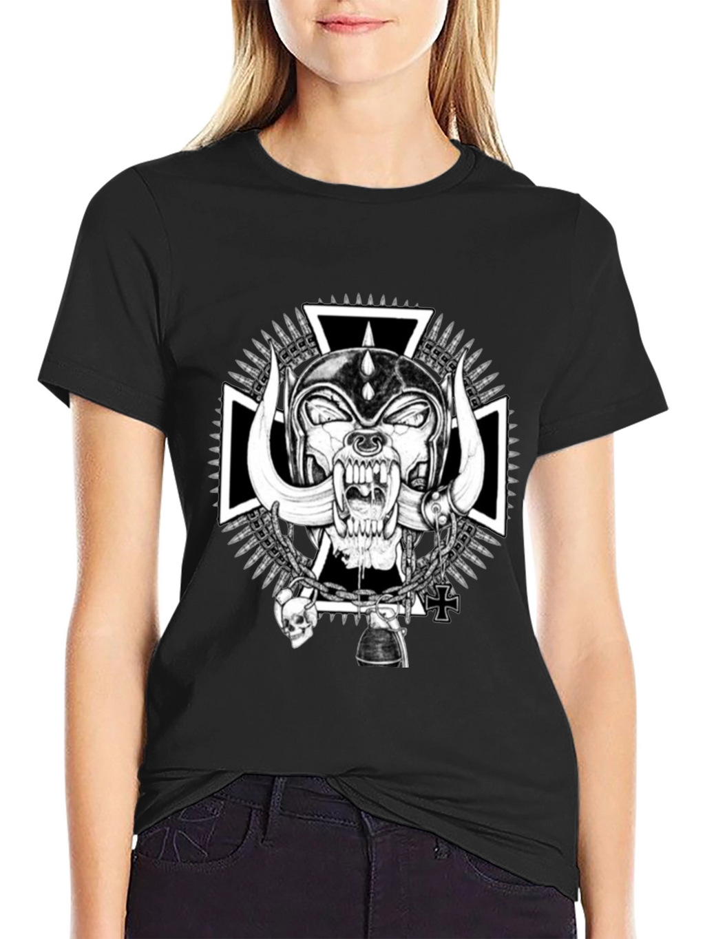 Skull Tee - Black Motorhead Graphic T-Shirt