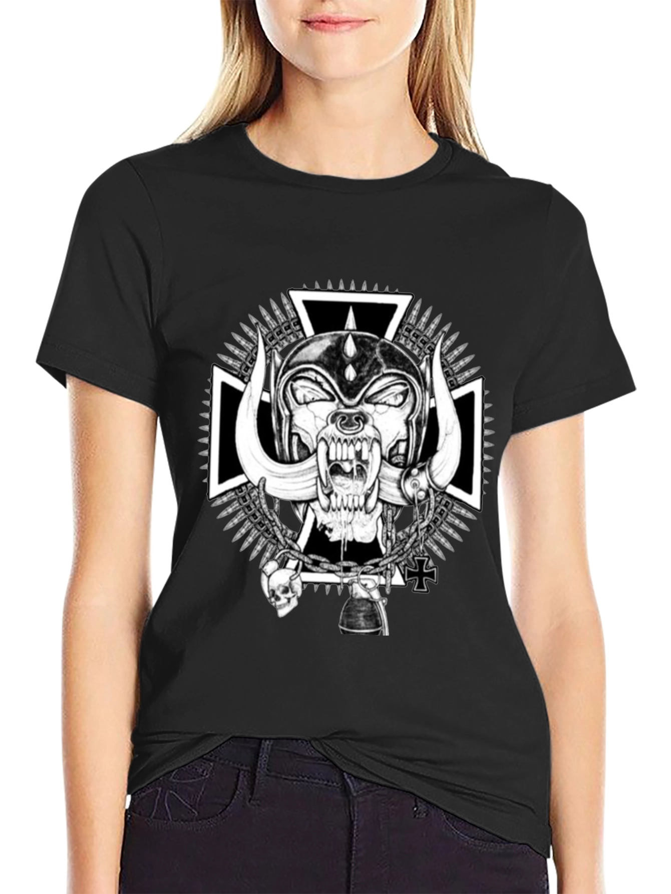 Skull Tee - Black Motorhead Graphic T-Shirt