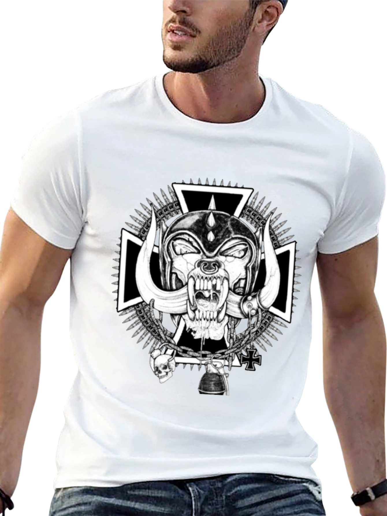 Skull Tee - Black Motorhead Graphic T-Shirt